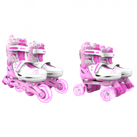 Role 2 in 1 Neon Combo Skates marime 34-37 Pink [2]
