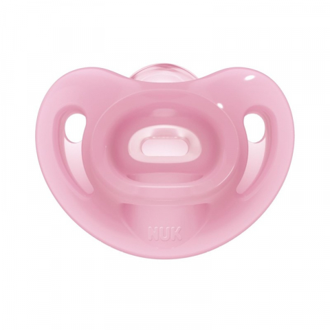 Nuk - Suzeta Nuk Sensitive Silicon M2 Roz 6-18 luni