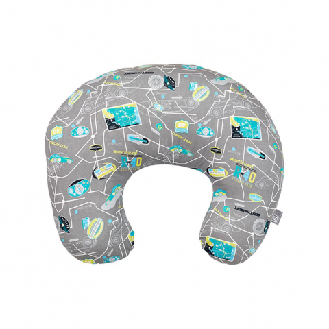 Fiki Miki - Perna de Alaptare Fiziologica Husa Bumbac Model Masinute 72 cm