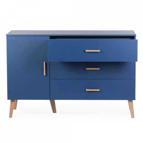 Comoda Childhome Bold Blue 137x77x98 cm cu masa de infasat [3]