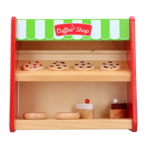 Set din lemn 2 in 1 Marionette Espressor si vitrina deserturi [2]