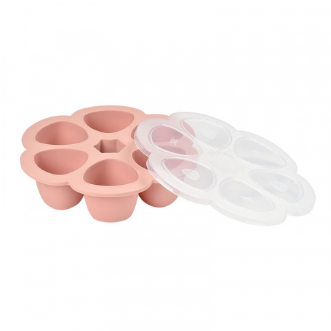 Recipient ermetic silicon multiportii 6x150 ml Beaba Old Pink [1]