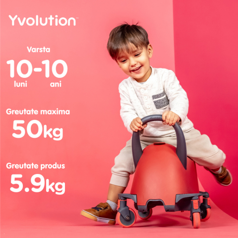 Trotineta 5-in-1 Yvolution Y Glider Luna Red [5]