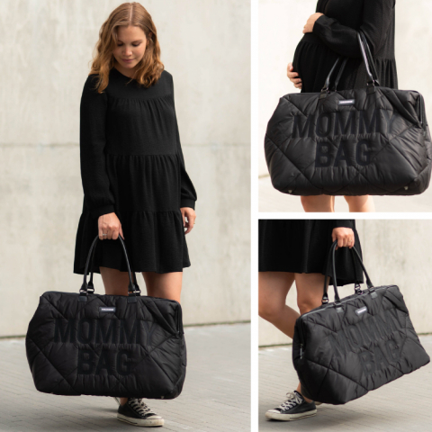 Geanta de infasat matlasata Childhome Mommy Bag Negru [6]