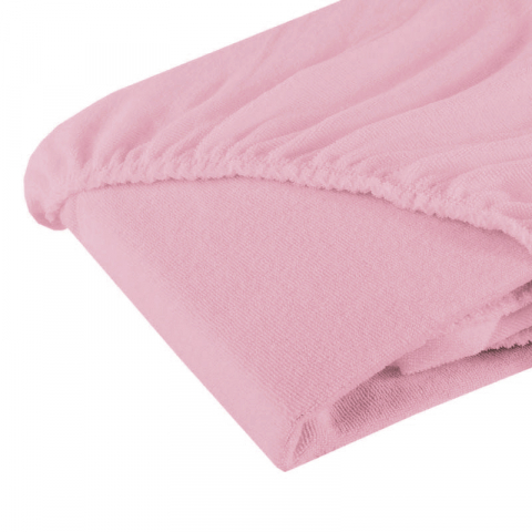 Cearsaf cu elastic din frotir Roz 120/60 cm [1]