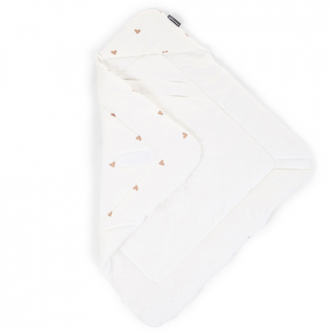 Paturica de infasat Childhome Jerse/Muselina 75x75 cm, Inimioare [1]