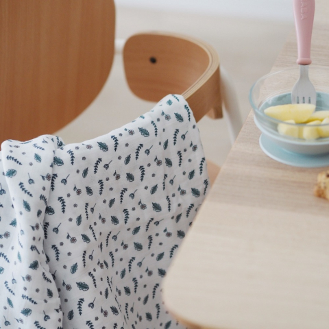 Set 2 Museline Beaba bumbac 120x120 cm Bridal Pink/Flowery Countryside [2]