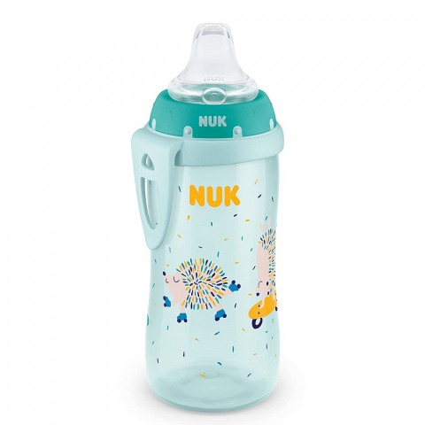 Cana Nuk Active 300 ml cu adaptor silicon de la 12 luni Verde [1]