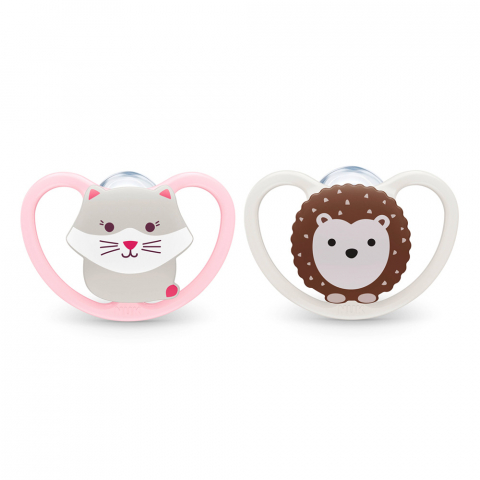 Nuk - Suzeta Nuk Space Silicon M1 Arici 0-6 luni 2 Bucati Set