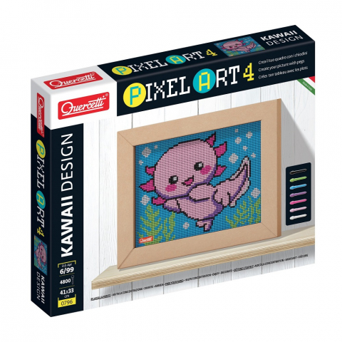 Quercetti - Quercetti Pixel Art Kawaii 4 planse Design Axolotl