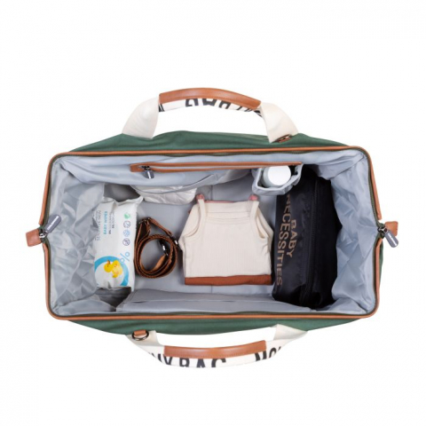 Geanta de infasat Childhome Mommy Bag Signature Verde [3]