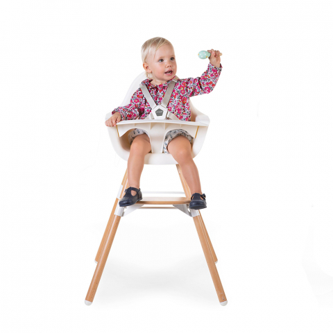 Scaun de masa reglabil in inaltime Childhome Evolu 2 Natural/Alb [4]