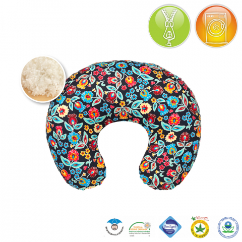 Fiki Miki - Perna de Alaptare Fiziologica Husa Bumbac Model Mandala 72 cm