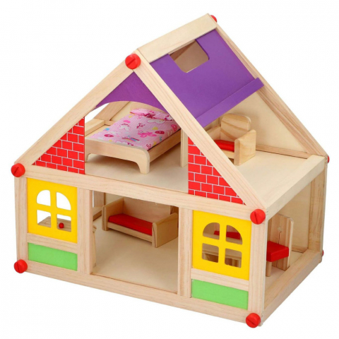 Casa de papusi din lemn Marionette 11 piese [2]