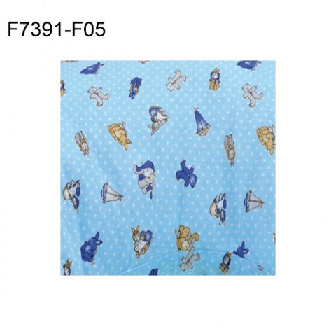Fiki Miki - Husa bumbac perna alaptare fiziologica bleu 72 cm