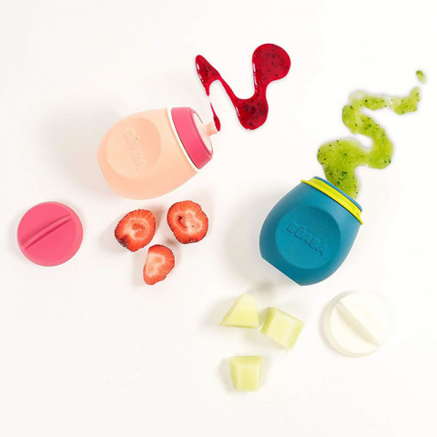 Set BabySqueez 2 in 1 si Recipient Squeez - Albastru [6]