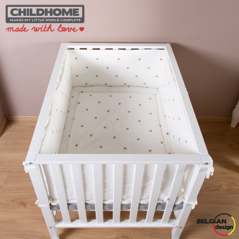 Salteluta de joaca Childhome 75x95 cm Jerse/Muselina, Inimioare [3]