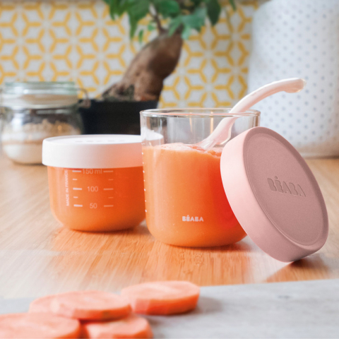 Set 2 recipiente sticla 150/250ml - Roz [1]