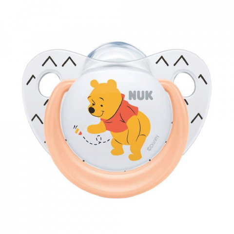 Nuk - Suzeta Nuk Disney Winnie Silicon M1 Orange 0-6 luni