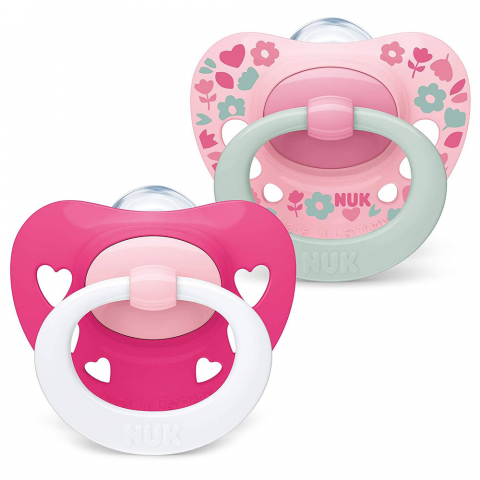 Nuk - Suzeta Nuk Signature Silicon M2 Roz 6-18 luni Set 2 Bucati