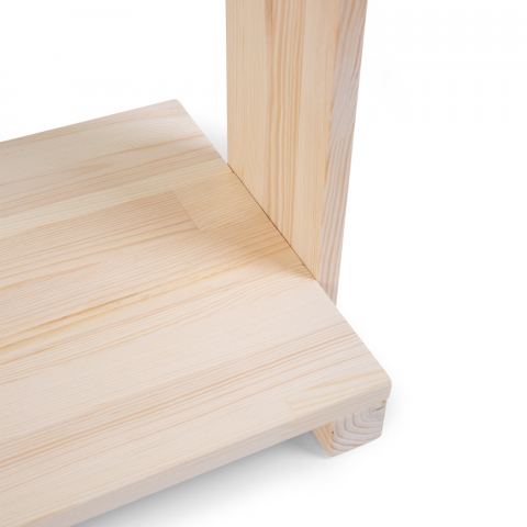 Mobilier decorativ casuta cu roti Childhome 80x135 cm, Lemn Natural [4]