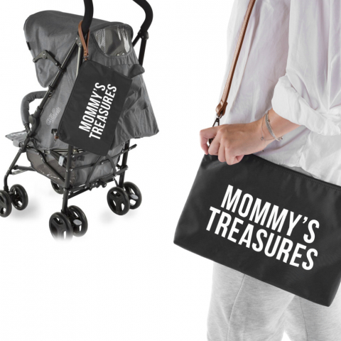 Poseta Childhome Mommy Clutch 33x23 cm Negru [5]