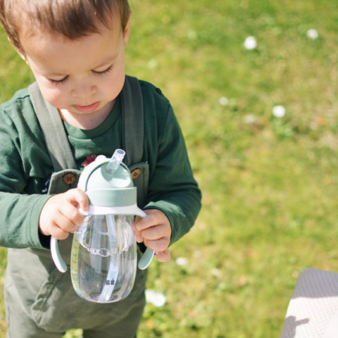 Cana cu pai din Tritan Beaba 300 ml Sage Green [3]