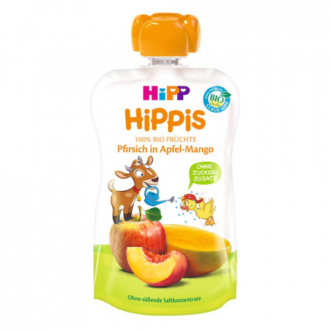 HiPP - Piure HiPP Hippis mar, mango, piersica 100g