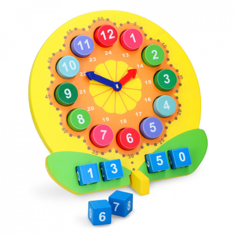 Marionette - Ceas din lemn analogic si digital Marionette 20 piese