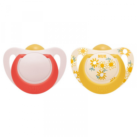 Nuk - Suzeta Nuk Star Latex 18-36 luni Rosu, Set 2 Bucati