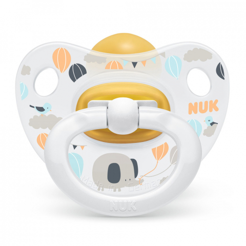 Nuk - Suzeta Nuk Happy Kids Latex M1 Alb 0-6 luni