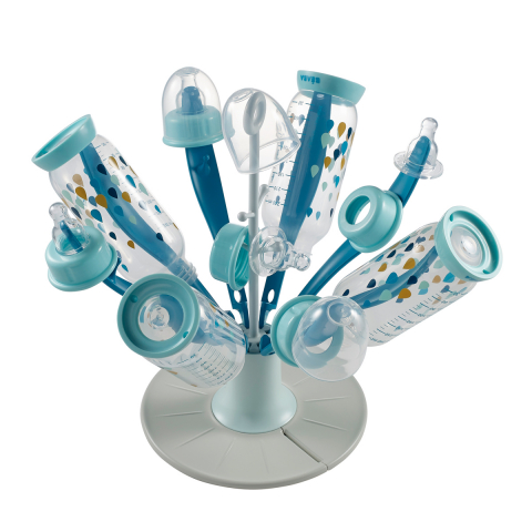 HRANIRE SI DIVERSIFICARE - Uscator pliabil biberoane Floare Bleu