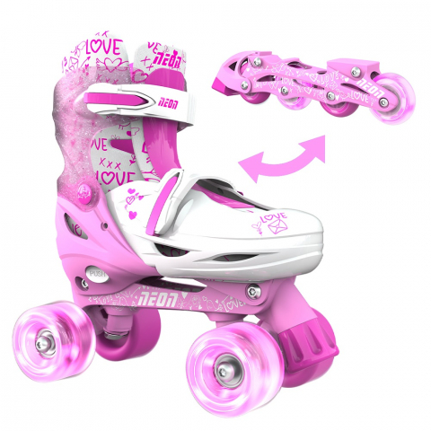 Neon - Role 2 in 1 Neon Combo Skates marime 34-37 Pink