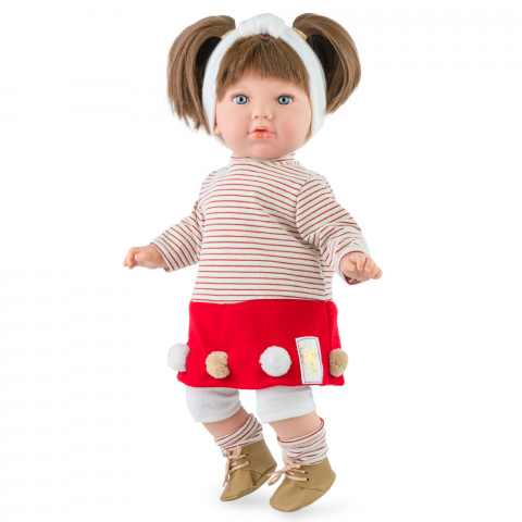 Marina and Pau - Papusa Marina & Pau Alina Bella 45 cm Alb/Rosu