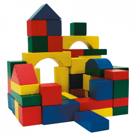 Marionette - Set constructie din lemn Marionette forme geometrice 50 piese