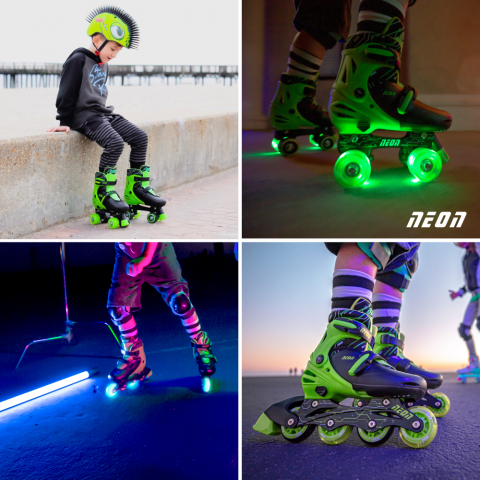 Role 2 in 1 Neon Combo Skates marime 34-37 Green [6]