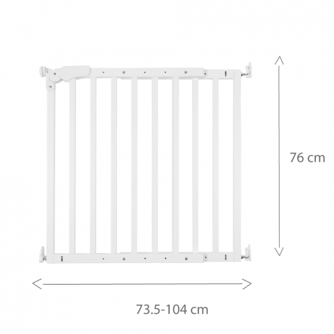 Poarta de siguranta lemn Childhome Maestro 73.5-104 cm Alb [1]
