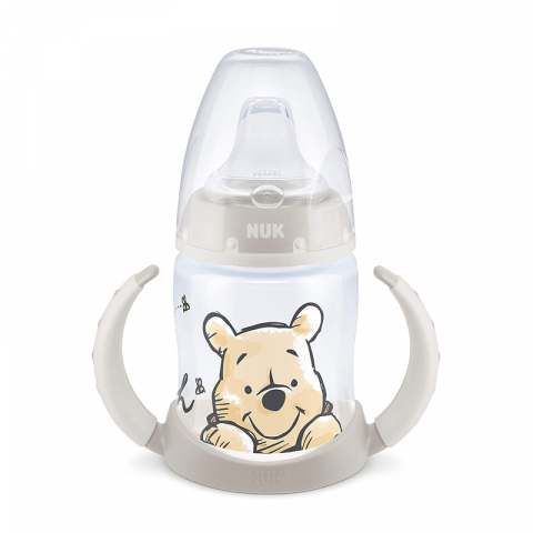 Nuk - Biberon Nuk Learner First Choice Control Temperatura 150 ml Winnie Gri 6-18 luni