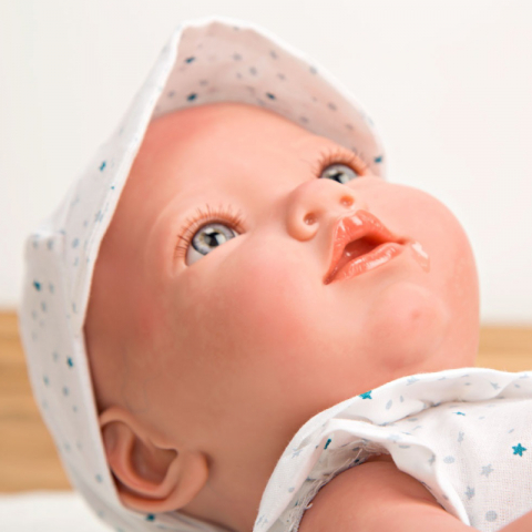 Papusa Reborn bebelus realist Arias Claudio 38 cm White/Blue [1]