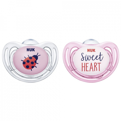 Nuk - Nuk Suzeta Freestyle Silicon M3 Rose 18-36  luni 2 Bucati Set