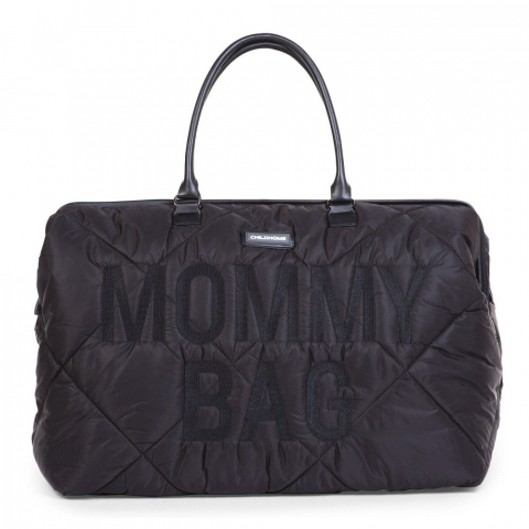 Genti - Geanta de infasat matlasata Childhome Mommy Bag Negru