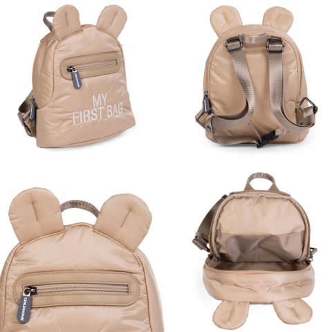 Rucsac pentru copii matlasat Childhome My First Bag Bej [1]