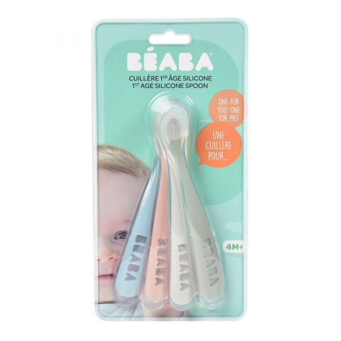 Set 4 lingurite ergonomice silicon - Eucalyptus [1]