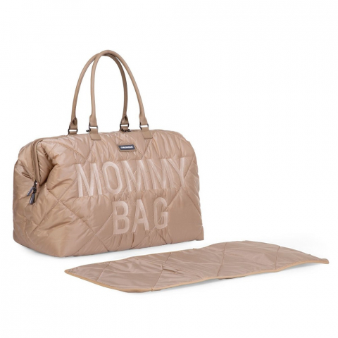 Geanta de infasat matlasata Childhome Mommy Bag Bej [2]