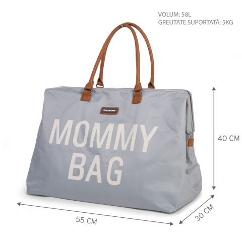 Geanta de infasat Childhome Mommy Bag Gri [5]