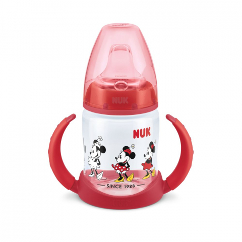 Nuk - Biberon Nuk Learner First Choice Control Temperatura 150 ml Mickey Rosu 6-18 luni