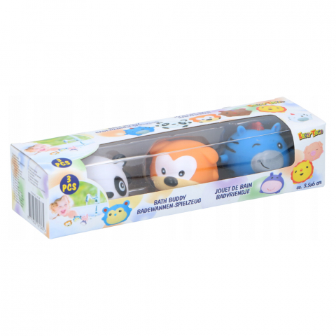 Eddy Toys - Set 3 jucarii de baie Eddy Toys, Panda, Catel, Zebra