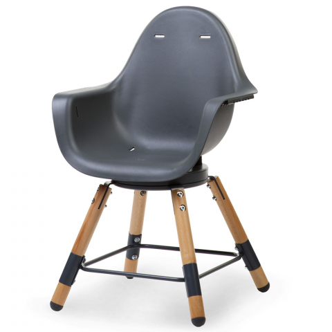 Scaun de masa reglabil in inaltime Childhome Evolu One.80, Natural/Antracit [2]