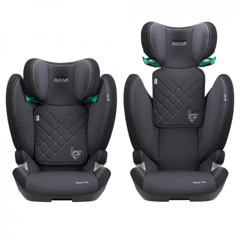 Scaun auto Avova Sora-Fix Grey/Black [1]