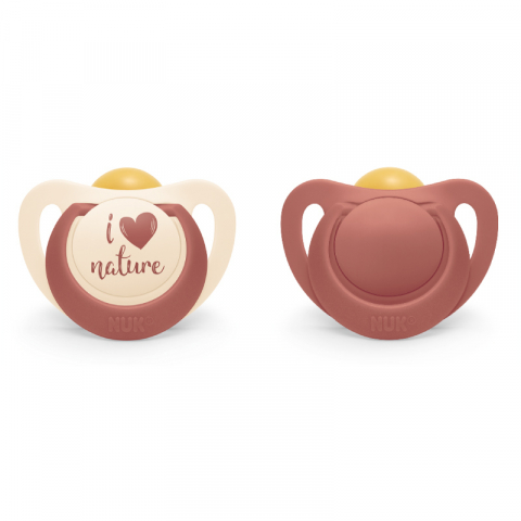Suzeta Nuk for Nature Latex M3, 18-36 luni, Set 2 Bucati, Rosu [1]